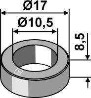 Distanzbuchse Ø10,5x8,5xØ17 passend...