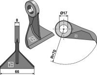 Hammerschlegel 66x8mm passend für Roberine