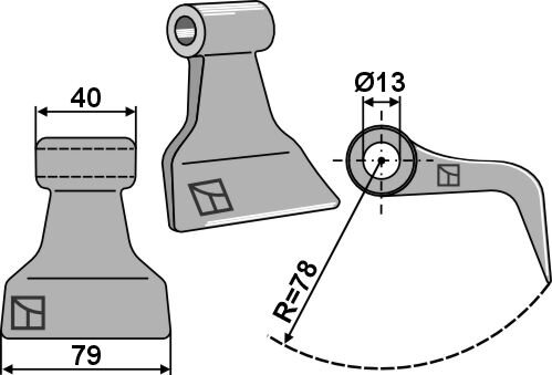 Hammerschlegel 79x40mm passend für Stark