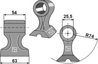 Hammerschlegel 63x54mm passend für verschiedene...
