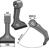 Hammerschlegel 100x42mm mit PTA Beschichtung passend...