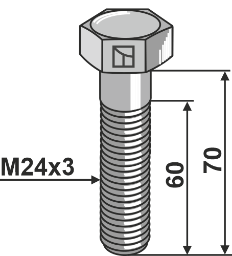 Schraube M24x3 Güte 8.8
