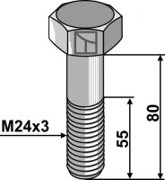 Schraube M24x3 Güte 8.8