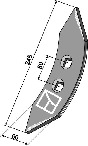 Grubberschar BBG 245mm passend für Fortschritt