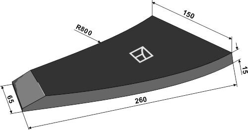 Anschweißmeissel 150x15x260 passend für Evers Agro