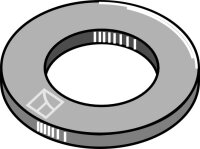 Aluminium-Unterlegscheibe Ø20x2xØ10