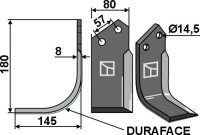 Fräsmesser links DURAFACE passend für...