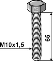 Schraube M10x1,5 8.8 verzinkt, Länge 65