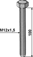 Schraube M12x1,5 verzinkt Güte 8.8