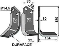 Fräsmesser DURAFACE 180x80mm rechts passend für...