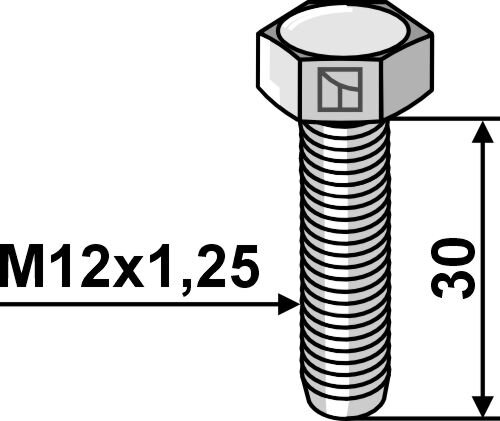 Schraube M12x1,25 10.9 verzinkt