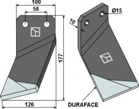 Rotorzinken DURAFACE 177x100mm links passend für...