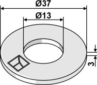Unterlegscheibe DIN 9021 A13 Ø37x3xØ13...