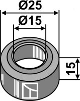 Buchse Ø25x15xØ15 passend für Durou