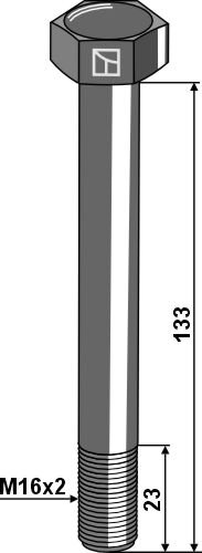 Sechskantschraube M16x2x133 Güte 10.9 passend für Ferri