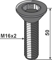 Senkschraube mit Innensechskant M16x2 10.9 passend...