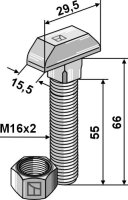 Hammerkopfschraube M16x2 Güte 8.8