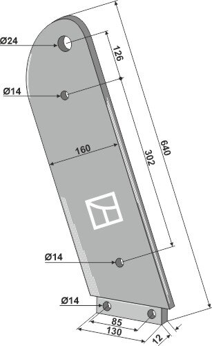 Tiefenlockerer-Zinken 12 x 640 x 160