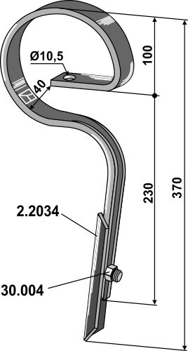 Garezinken mit Schar 25x8