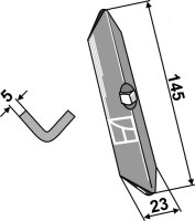 Gerades Schar Stärke 5 Länge 145