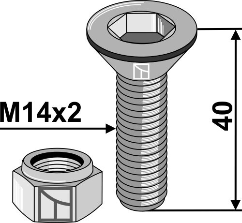 Innensechskantschraube M14x2x40 10.9 passend für Quivogne