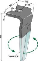 Kreiseleggenzinken DURAFACE 315mm links passend für...