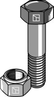 Sechskantschraube M12x1,25x30 12.9 mit Sicherungsmutter
