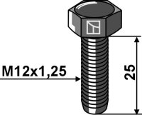 Sechskantschraube M12x1,25x25 Güte 12.9