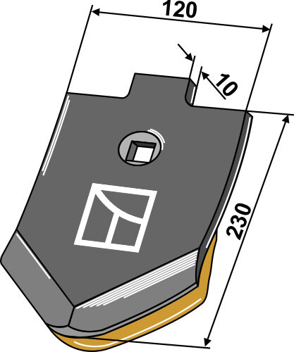 Scharspitze hartmetallbeschichtet unterseitig