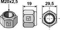 Selbstsichernde Mutter M20x2,5 Güte 10.9 passend...