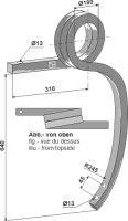 Gedrehte Schwergrubberstiel links passend für...