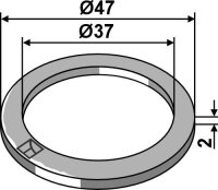 Passscheibe Ø47x2xØ37 passend für...