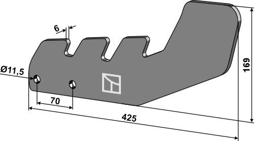 Nivellierfuss 425mm passend für Lemken Rubin