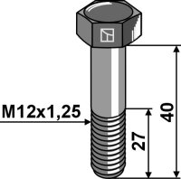 Sechskantschraube mit Feingewinde M12x1,25 12.9