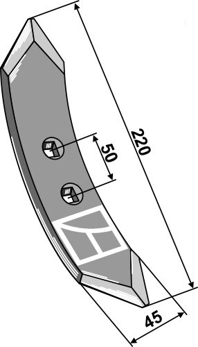Grubberschar 220 mm
