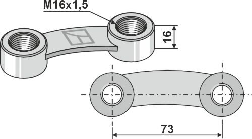 Bügelmutter M16x1,5 passend für Lemken