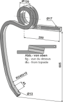 Gedrehter Schwergrubberstiel rechts
