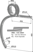 Gedrehter Schwergrubberstiel rechts