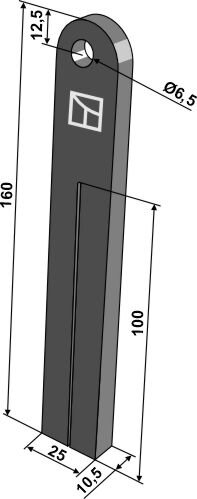 Schläger für Rebstammputzer 160x25 passend für Braun