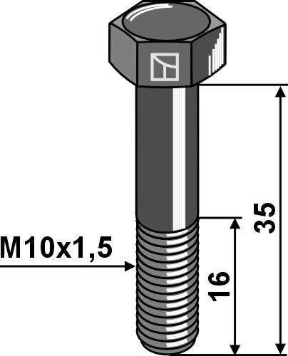 Sechskantschraube M10x1,5x35 12.9 passend für Roberine