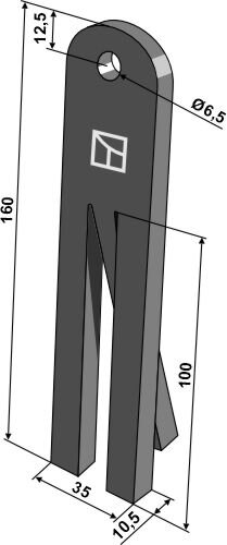 Schläger für Rebstammputzer 160x35 passend für Braun
