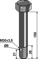 Schraube M30x3,5x150 Güte 10.9 passend für...