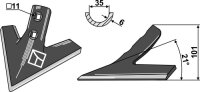 Gänsefußschar 175mm