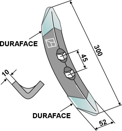 Schar 300mm DURAFACE passend für Einböck
