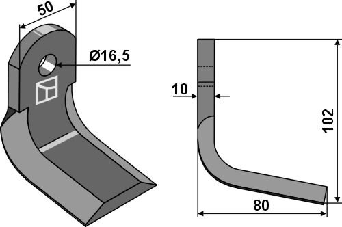Y-Messer 102x50mm passend für Celli