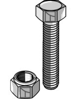 Schraube M16 x 50 Güte 8.8