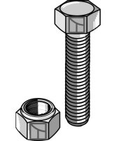 Schraube M16x2 Länge 45 Güte 8.8