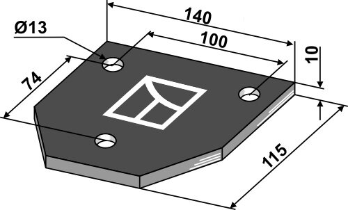 Halteplatte Länge 140 Breite 115