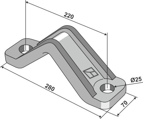 Halter mit Bohrung 25