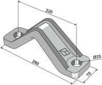 Halter mit Bohrung 25